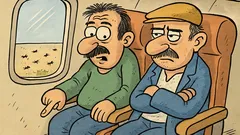 Fıkra: Temel ile Cemal uçağa binmiş...