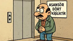 Fıkra: Temel asansöre biner, üç kişiyi bekler