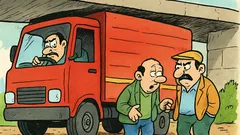 Fıkra: Temel’in kamyonu köprü altında sıkışır