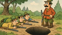 Fıkra: Temel avcıları deliğe yatırır…