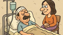 Fıkra: Temel komada, karısı başucunda