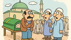 Fıkra: Temel cenazede kenarda duruyormuş