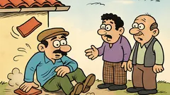 Fıkra: Temel çatıdan düştü, yeni geldim!